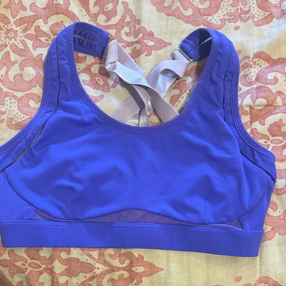 Fabletics Royal Purple Crisscross Sports Bra